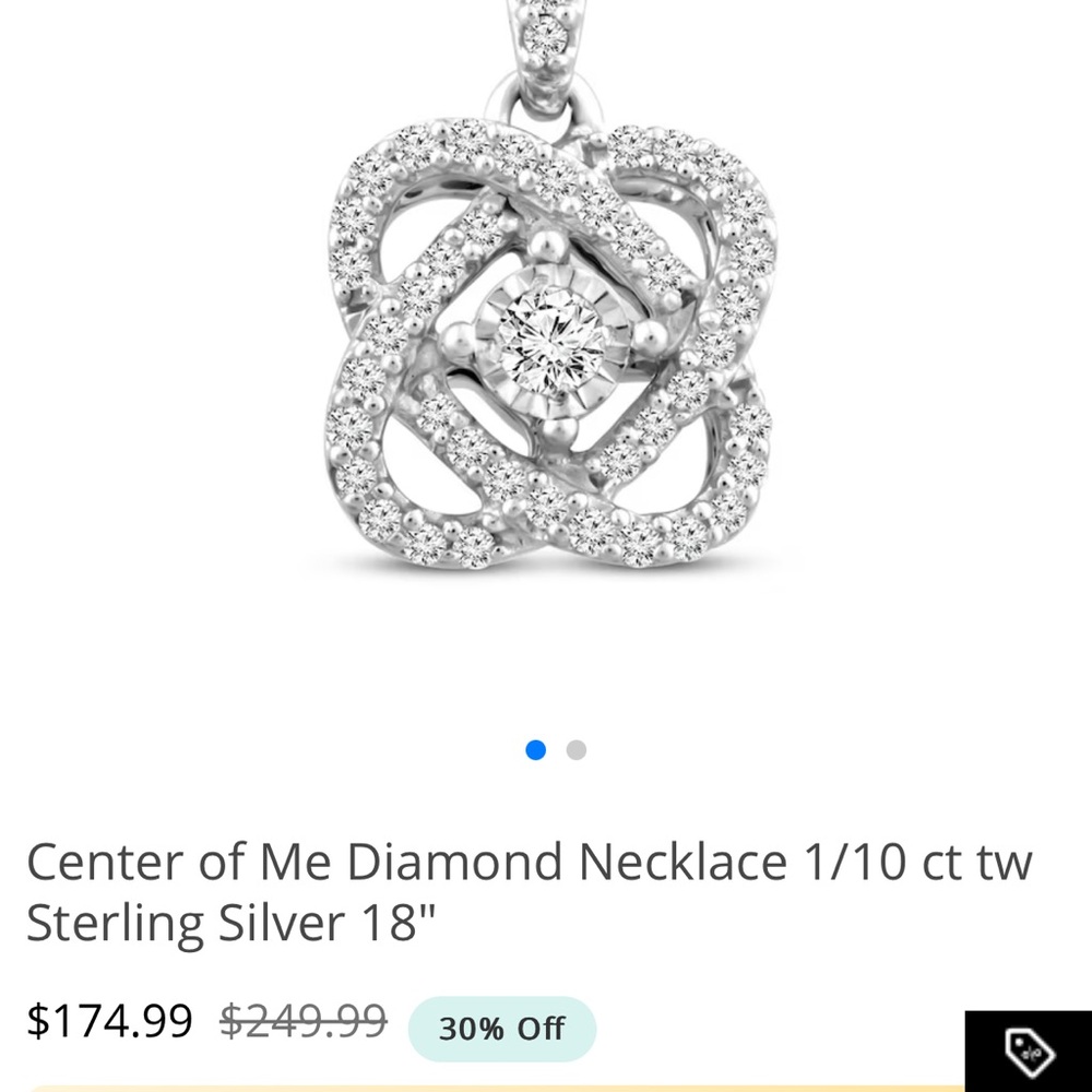 Kay Center of Me Necklace 1/10 CT 18”